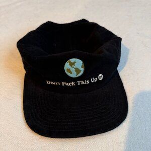 Outerknown Don't F*ck This Up Cord 5-Panel Hat - Pitch Black - O/S